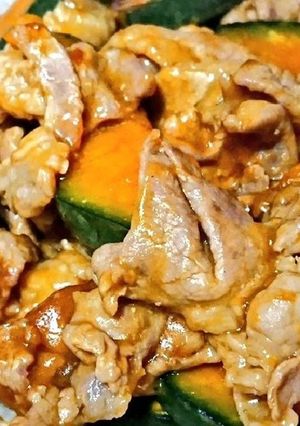 冬至に◎豚肉とかぼちゃの和風炒め-レシピのメイン写真