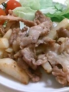 豚肉と長芋のバター醤油炒め-レシピのメイン写真