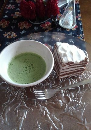 スポンジケーキでミルフィーユケーキ-レシピのメイン写真