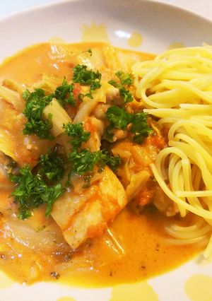 チキンと白菜のトマトクリーム煮-レシピのメイン写真