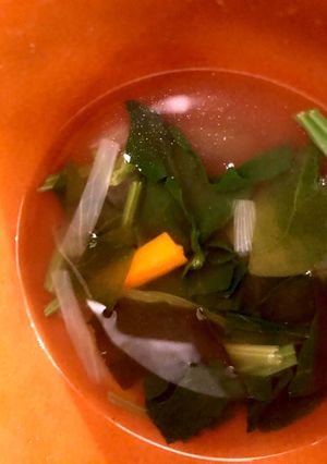 ほうれん草ワカメ玉ねぎにんじんのおすまし-レシピのメイン写真
