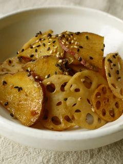 簡単♪さつま芋と蓮根の金平【常備菜】-レシピのメイン写真