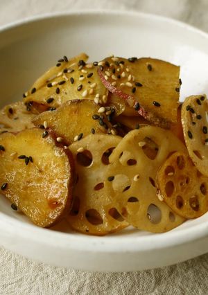 簡単♪さつま芋と蓮根の金平【常備菜】-レシピのメイン写真