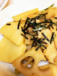 鶏肉と蓮根と長芋の甘辛炒め-レシピのメイン写真