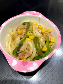 コーンたっぷり!バター醤油うどん-レシピのメイン写真
