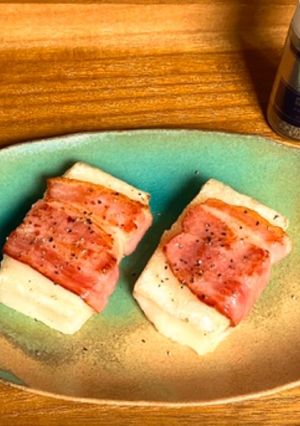 お餅のベーコン挟み☆塩ガーリック焼き-レシピのメイン写真