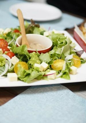 リースサラダ アンチョビドレッシング添え-レシピのメイン写真