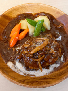 豚挽肉で煮込みハンバーグ-レシピのメイン写真