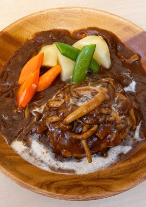 豚挽肉で煮込みハンバーグ-レシピのメイン写真