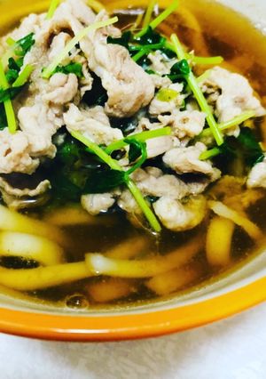 豚肉と豆苗のあったかうどん-レシピのメイン写真