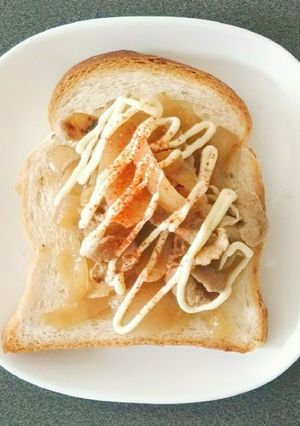 豚の生姜焼きオープンサンド☆-レシピのメイン写真