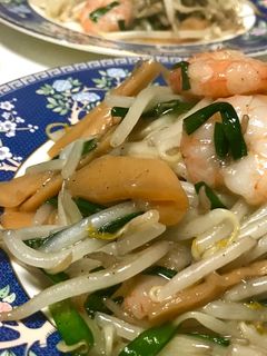 節約レシピ✩海老とニラもやしの炒め物-レシピのメイン写真