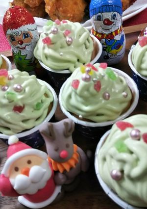 ひと口でｸﾘｽﾏｽﾂﾘｰｶｯﾌﾟｹｰｷ-レシピのメイン写真