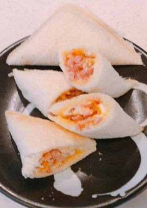 レンジで簡単！ベーコンエッグランチパック-レシピのメイン写真