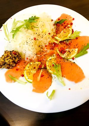 すぐできる！スモークサーモンカルパッチョ-レシピのメイン写真