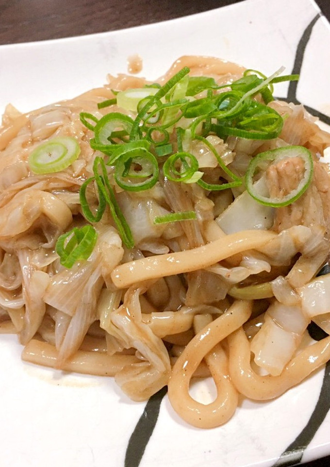 キャベツと長ネギの焼きうどん-レシピのメイン写真