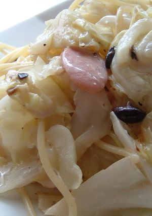 キャベツのトウチクリームパスタ-レシピのメイン写真