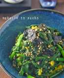 レンジで簡単！ほうれん草と海苔のナムル