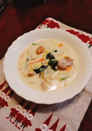 白菜と鶏肉のクリームスープ-レシピのメイン写真