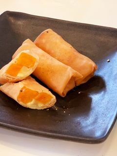 柿と生ハムとチーズの春巻き-レシピのメイン写真