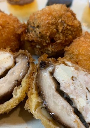 鶏豆腐ミンチ3「椎茸鶏ミンチフライ」-レシピのメイン写真