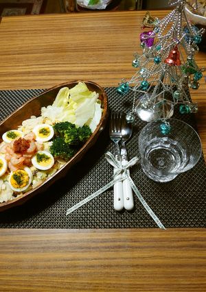 ヨウサマの減塩ポテサラ(クリスマス版)-レシピのメイン写真