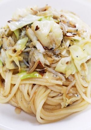 秒殺☆キャベツとしらすのペペロンチーノ-レシピのメイン写真