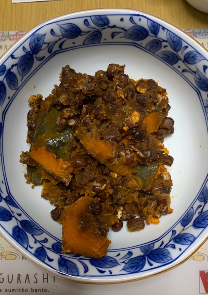 MrsWongちのかぼちゃと小豆の煮物-レシピのメイン写真