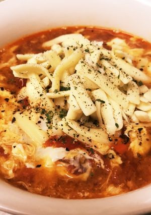 ハマる!!辛ラーメンアレンジでとまと辛麺-レシピのメイン写真