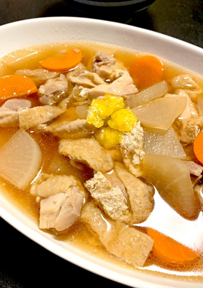 香る柚子がたまらない！お雑煮風　簡単煮物-レシピのメイン写真