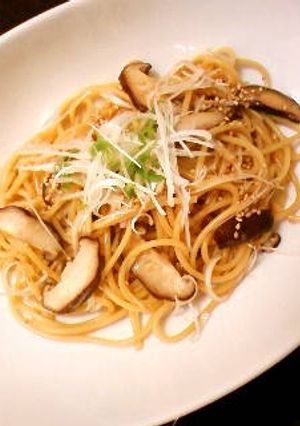 白髪ねぎとしいたけの和風パスタ-レシピのメイン写真