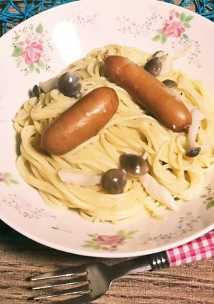 時短❤️お鍋１つでチーズ豆乳カルボナーラ-レシピのメイン写真