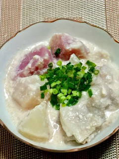紅白のカブと豚バラ肉の酒粕煮-レシピのメイン写真