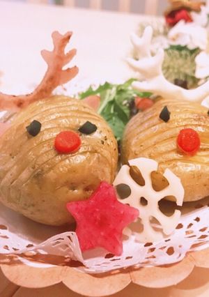 Xmas♪トナカイのハッセルバックポテト-レシピのメイン写真