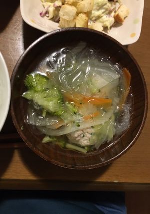 コンソメ鶏団子スープ-レシピのメイン写真