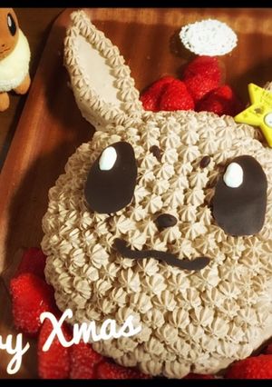 ダイマックス！イーヴイのクリスマスケーキ-レシピのメイン写真