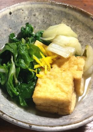 ふだん草と厚揚げの煮物-レシピのメイン写真