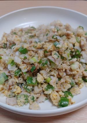 ご飯不使用。おからチャーハン(低糖質)-レシピのメイン写真