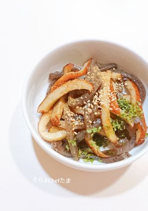 ちょこっとおつまみ：蒟蒻と薩摩揚げの炒め-レシピのメイン写真