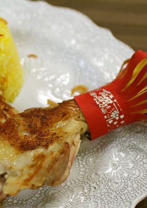 クリスマスチキン持ち手（マンシェット）-レシピのメイン写真