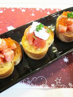 サーモンカナッペ-レシピのメイン写真