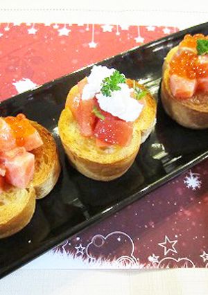 サーモンカナッペ-レシピのメイン写真