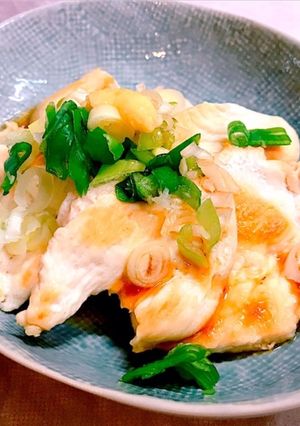 超簡単！薄切り鶏むね肉のねぎポン酢-レシピのメイン写真