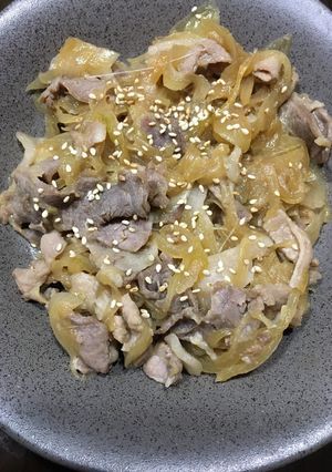 ズボラ玉ねぎマシマシ生姜焼き-レシピのメイン写真