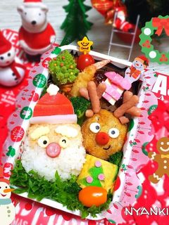 サンタとトナカイのクリスマス弁当-レシピのメイン写真