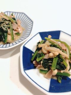 小鉢☆えのきとほうれん草のマヨぽん炒め-レシピのメイン写真