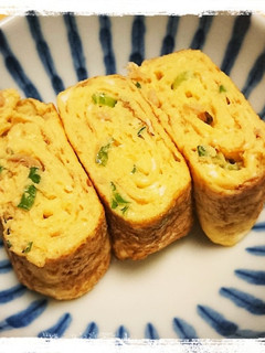 ツナと青ネギの甘くない卵焼き-レシピのメイン写真