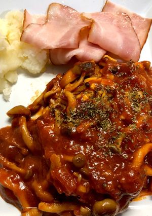 冷凍ハンバーグのトマトソース煮込み-レシピのメイン写真