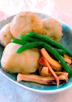 染みてる✨レンチン里芋と焼きイカの煮物-レシピのメイン写真