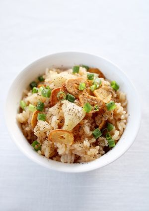 ガッツリにんにく【にんにくの炊き込みご飯-レシピのメイン写真